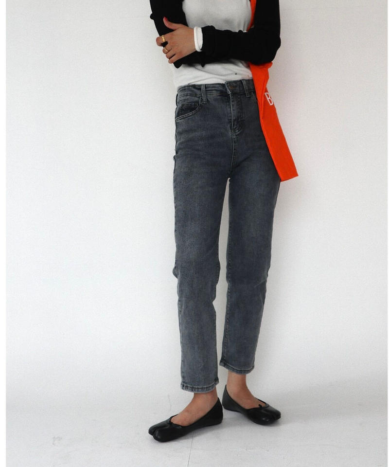 313 ストレッチ テーパードデニムパンツ グレー O S I R I S