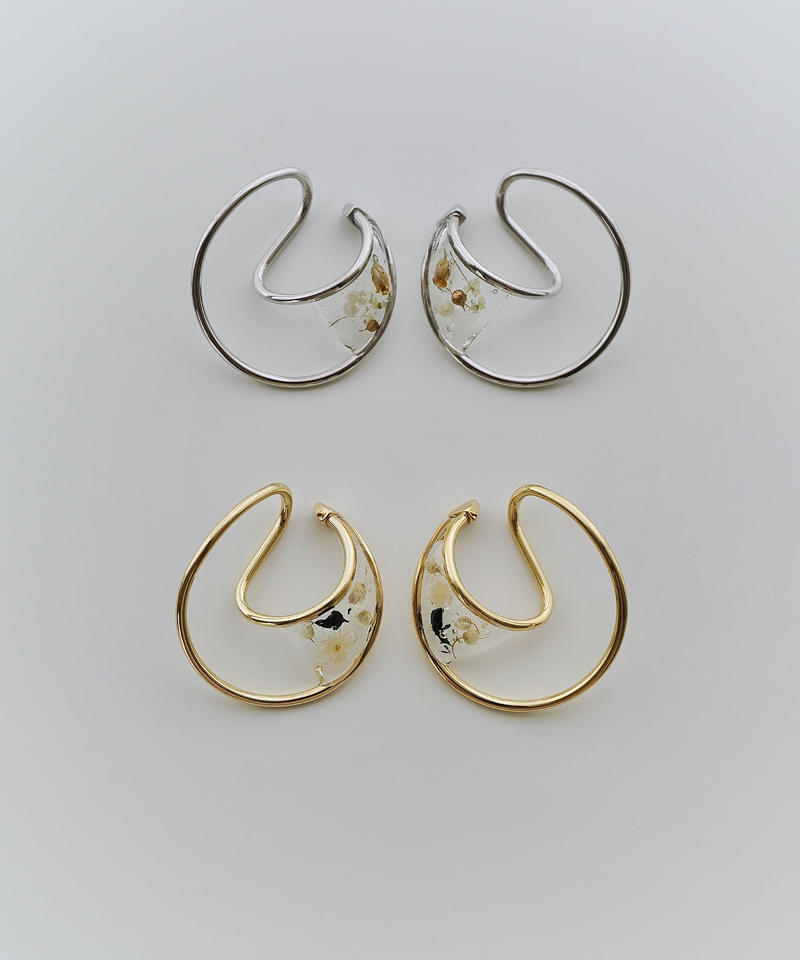 ピアス(両耳用) ttt_msw flower earcuff イヤーカフ 13625円 即出荷