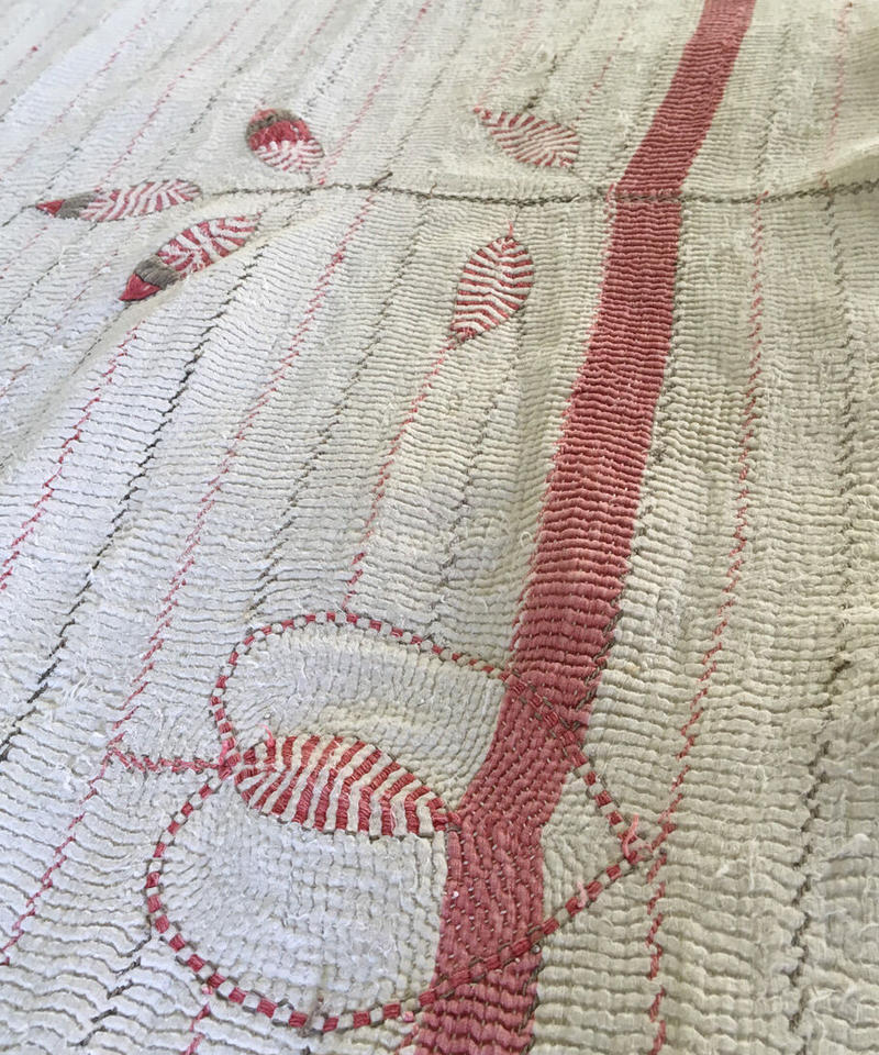 ヴィンテージキルト／ノクシカタ刺繍／カンタ/刺し子/手仕事