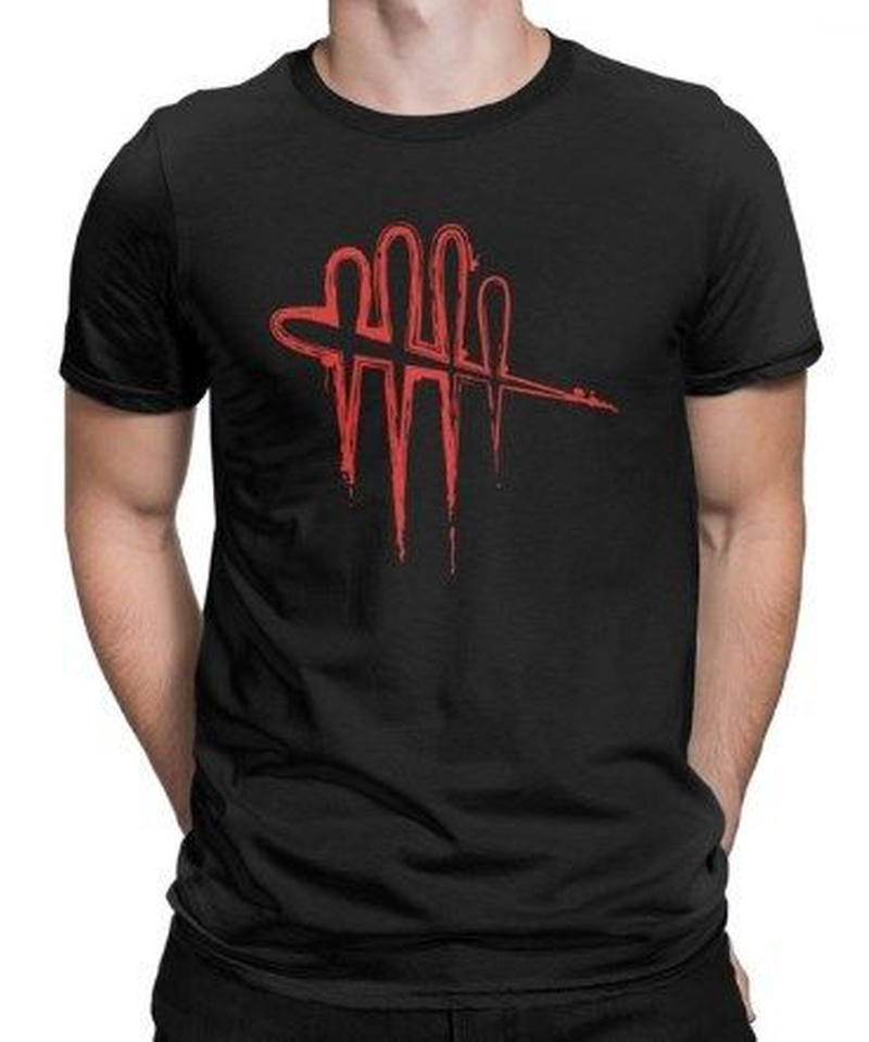 Dead By Daylight 縁取り 5ライン ロゴデザイン フロントプリント ホラー シ