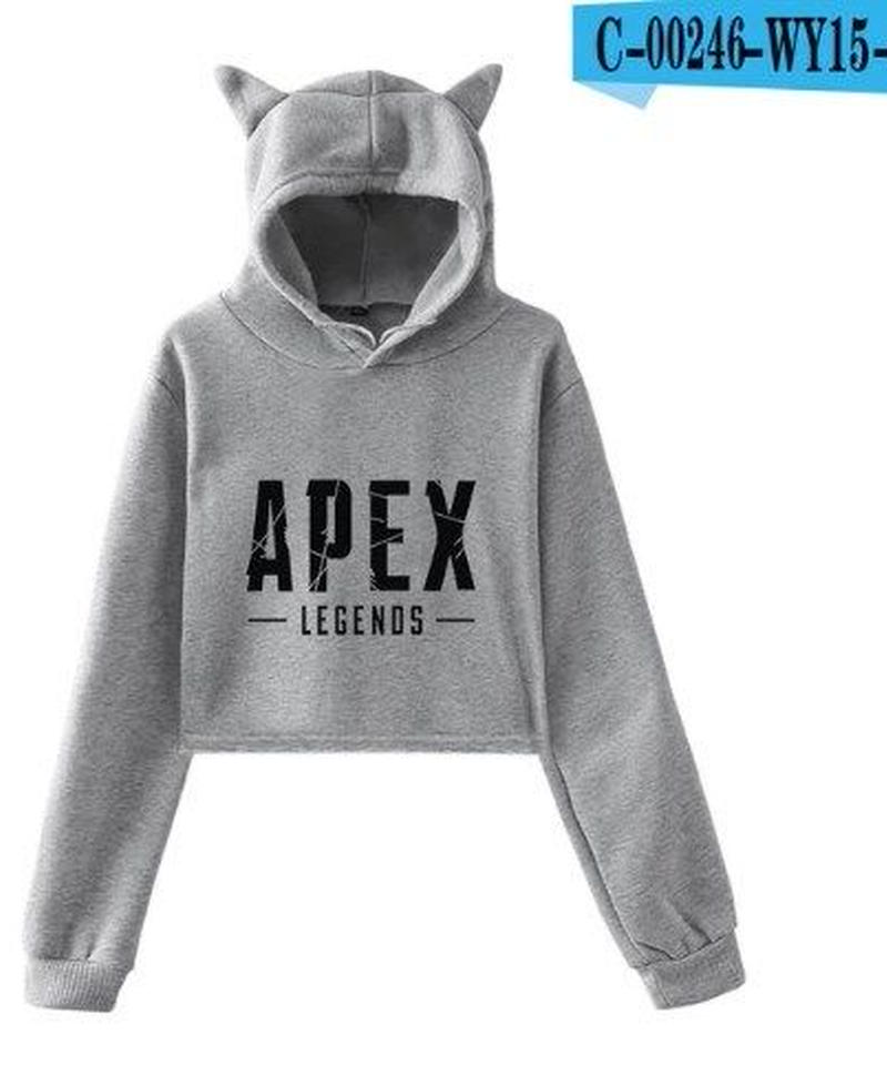 選べる5カラー 19新作 Apex Legends 猫耳 キュート レディース パーカー