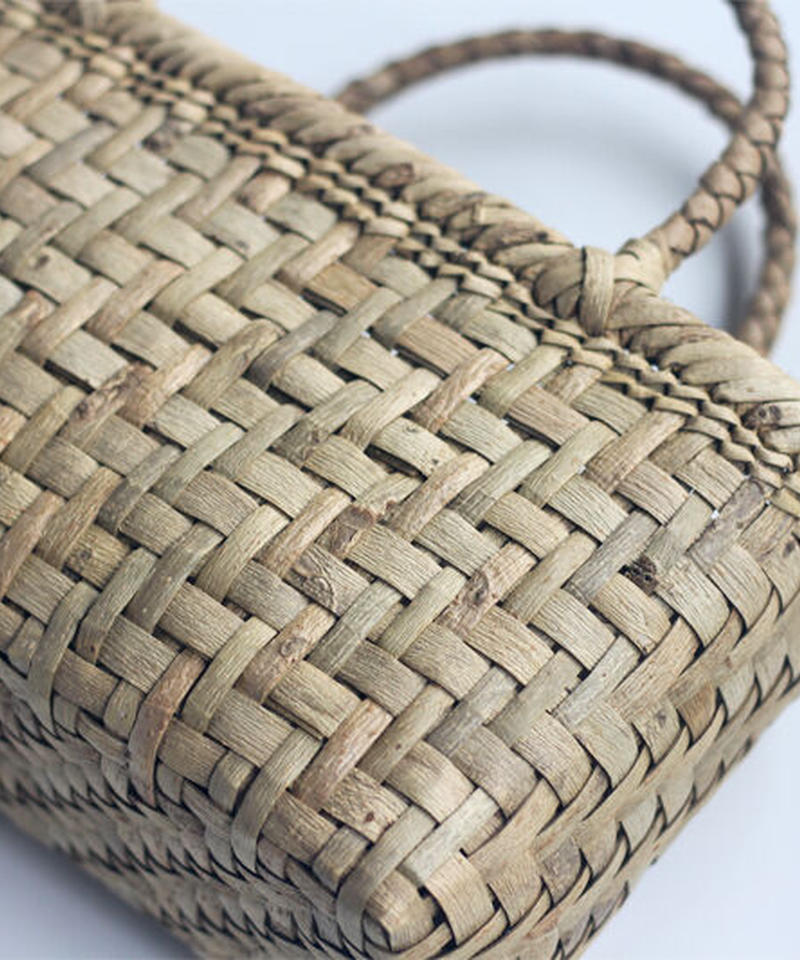 さわくるみ籠 バック 柿渋ジャム巾着 天然布 さわくるみ籠 バック 柿渋ジャム巾着 天然布