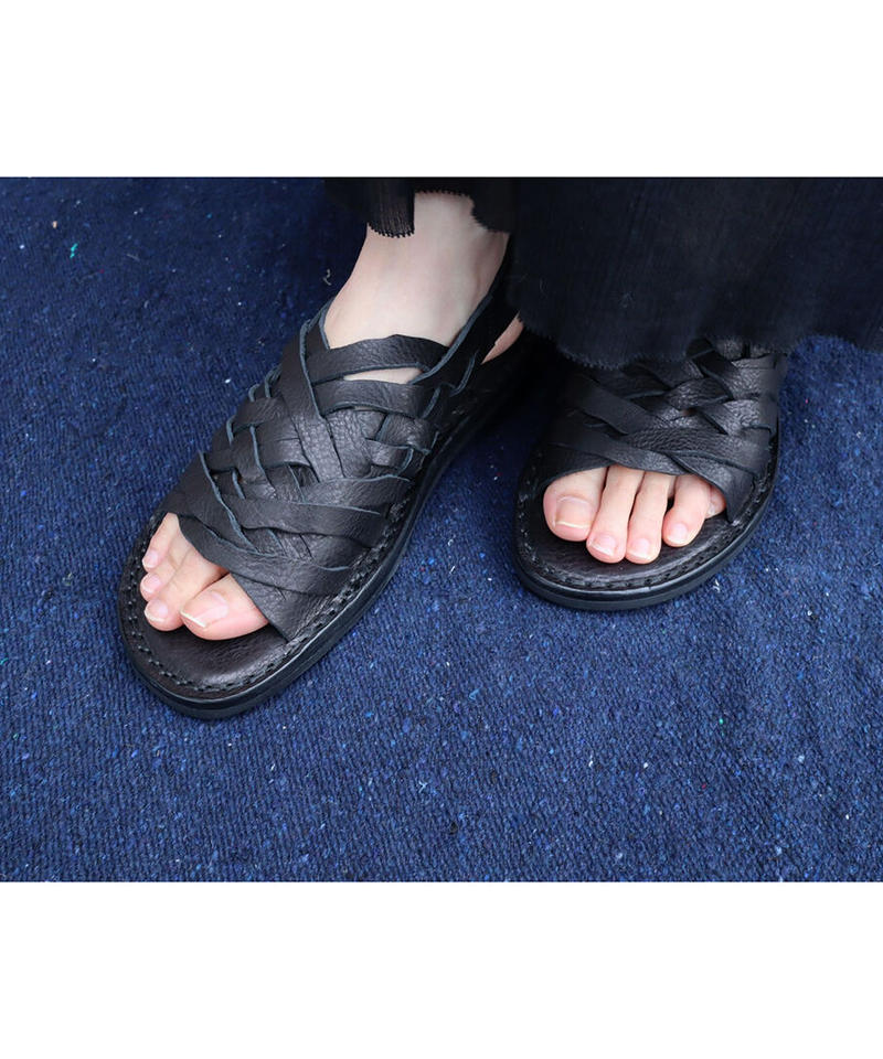 サンダル/42/BLK/レザー/スリッパサンダル 安い BALENCIAGA