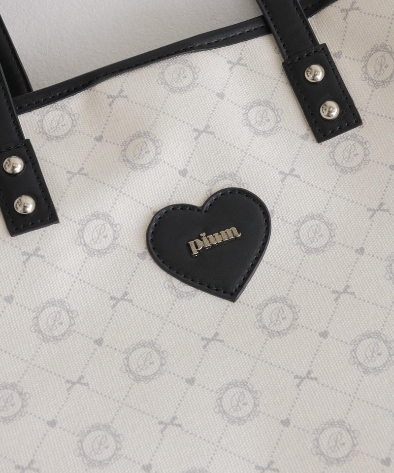 当店限定販売pium ハート パイピング キャンバス トート