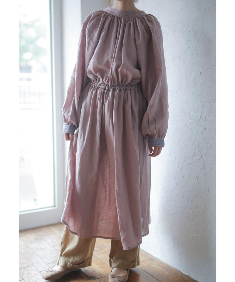 Fog Linen Work Lithuania Linen Onepiece ローズ Fog Linen Work Lithuania Linen Onepiece ローズ