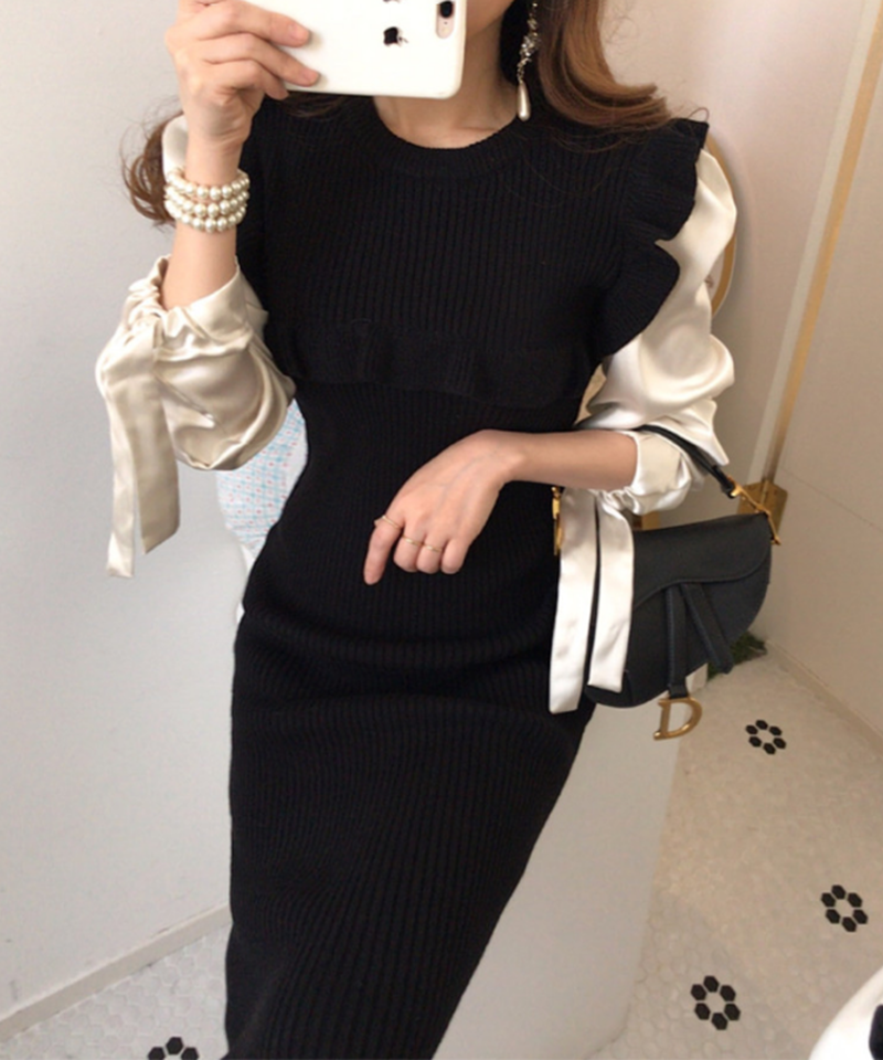 ドッキング ニットワンピース Randy