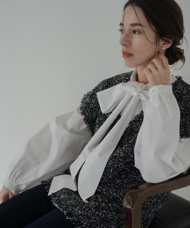 22AW ファンシーツイードフリンジジレ g2iprovisaoamericana.med.br