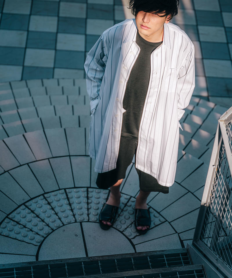 STRIPE SHIRT COAT | CTHY