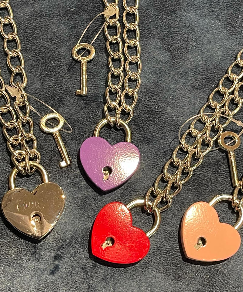 ハート型南京錠ネックレス No A Rico