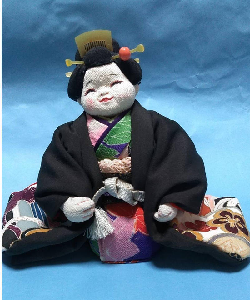古裂細工の招き福の お福さん人形