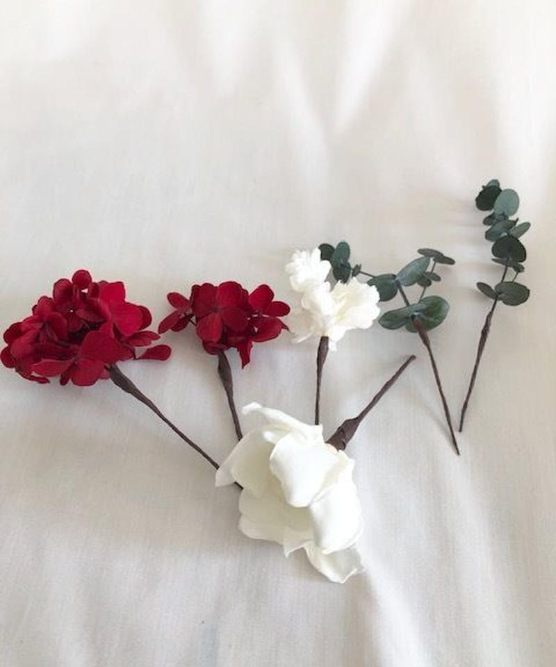 ヘッドドレス 髪飾りプリザーブドフラワー 前撮り和装 くちなしの花 世都華