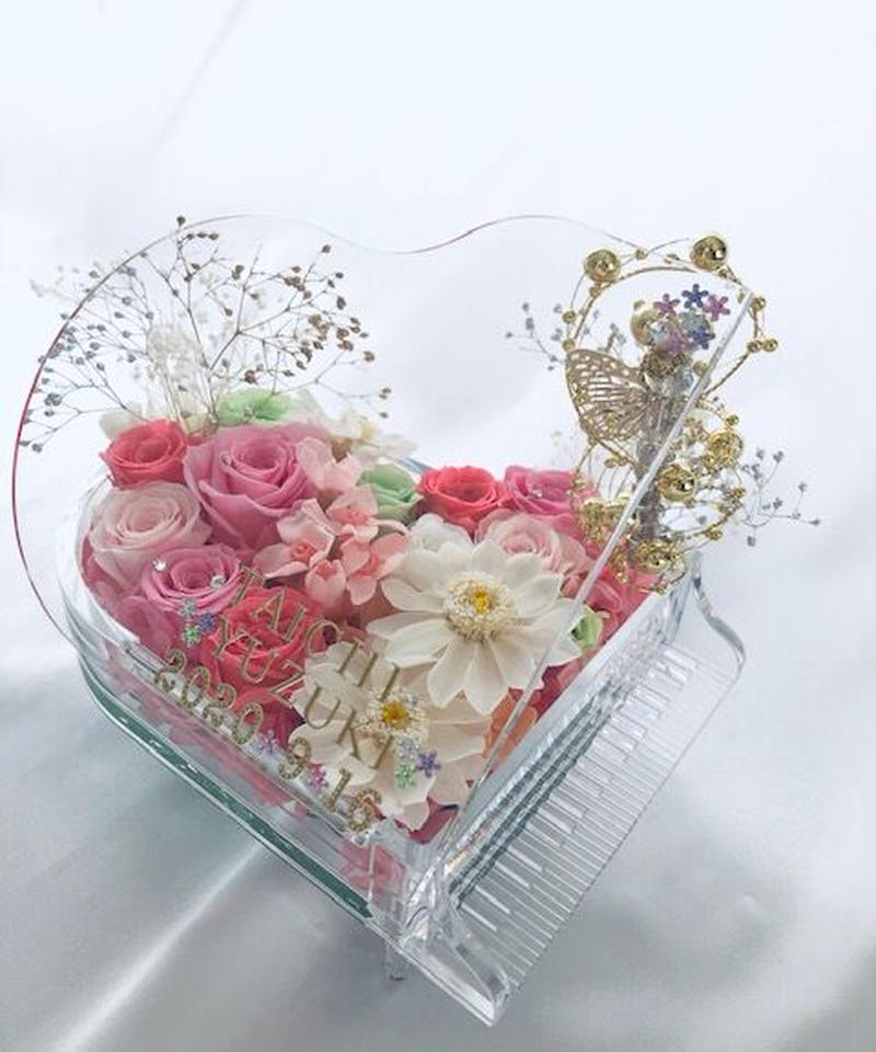 プリザーブドフラワー グランドピアノシリーズ 花爛漫な可愛い音色に気分を乗せて フラワーケー
