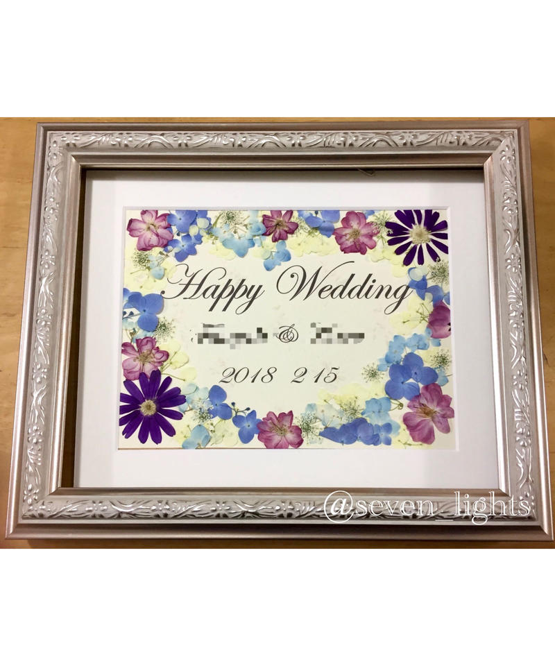 Saika オーダーメイドm額 ウェルカムボード等 発送まで3 4週間 押し花 Sh