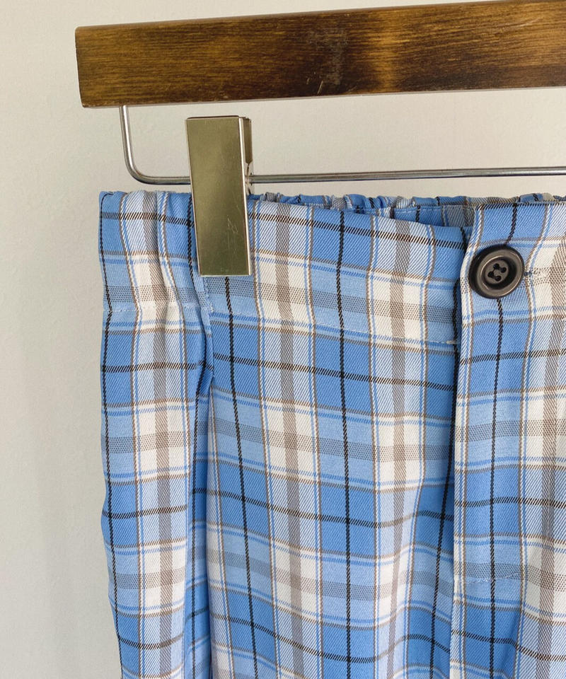 My ブルーチェックパンツ Sollon