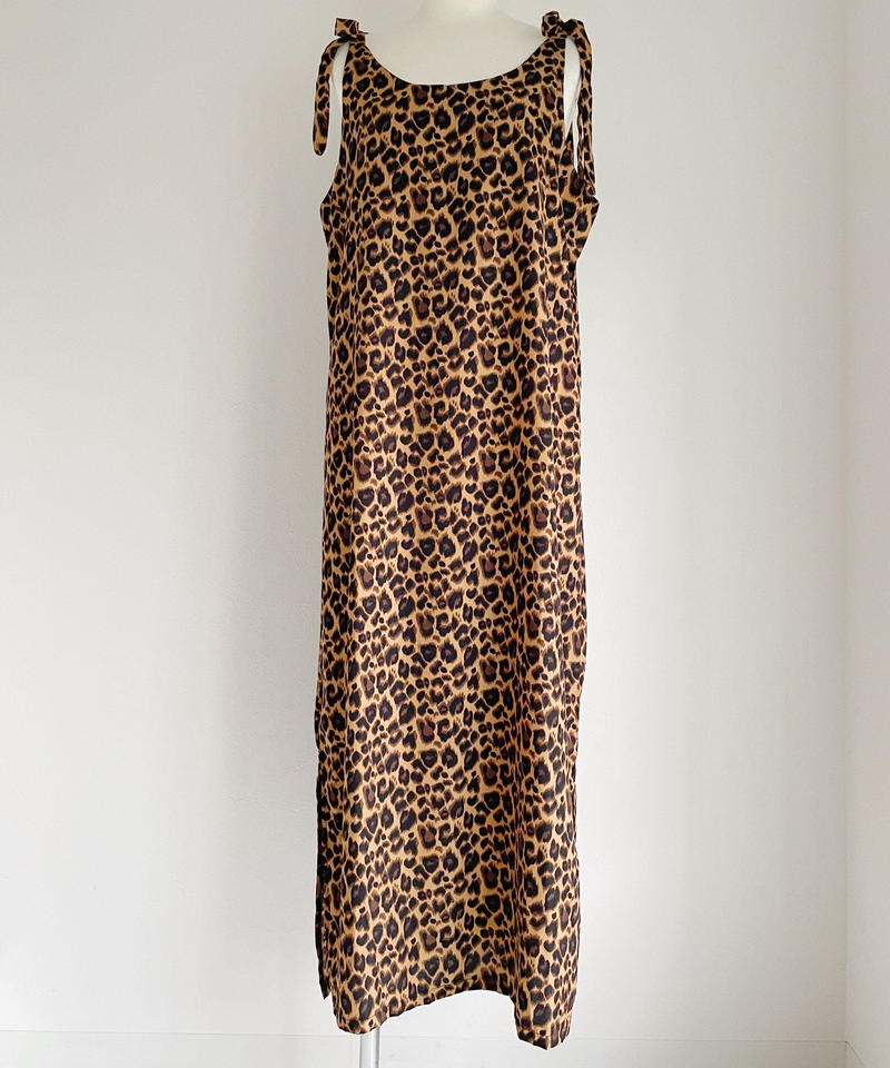 Li レオパードリボンワンピース Sollon