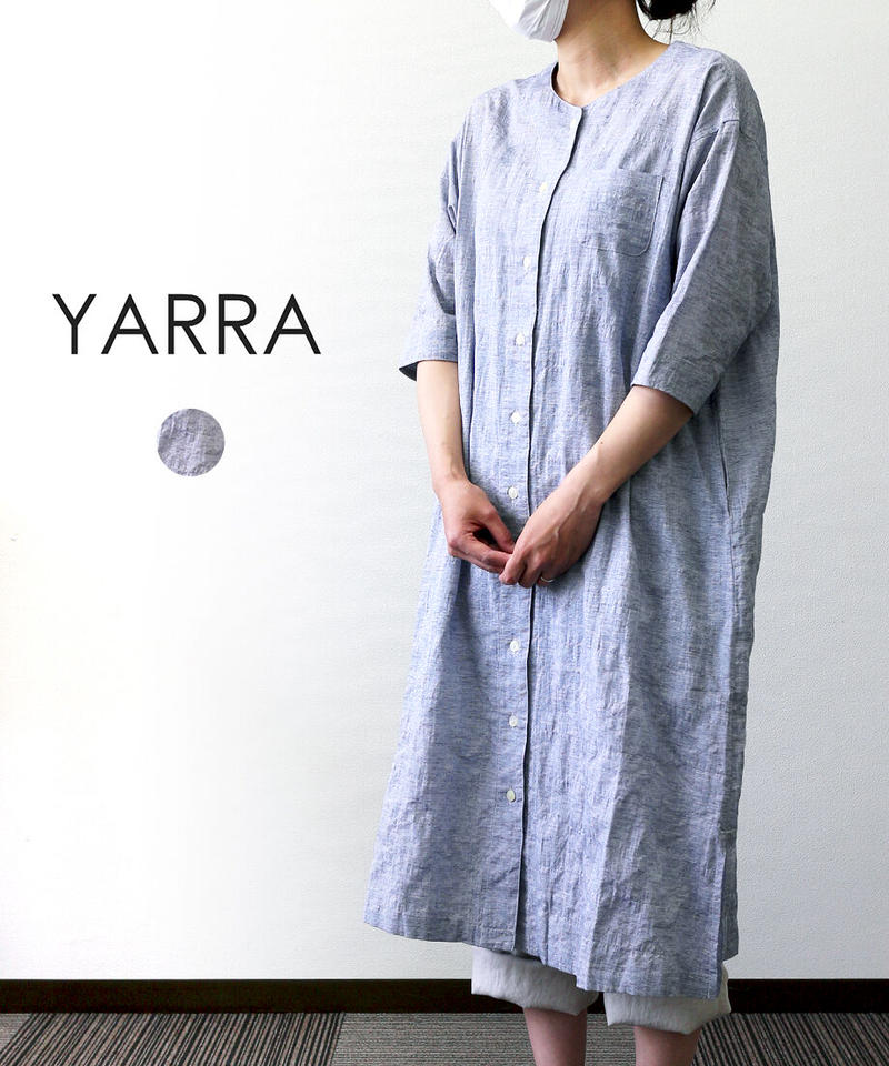 Yarra ドットジャカード前開きワンピース Mon Favori モンファヴォリ Yarra ドットジャカード前開きワンピース Mon Favori モンファヴォリ