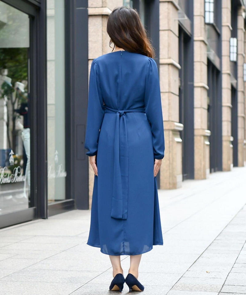 ウエストリボンカシュクールワンピース 品番 213fa001 Hello By Fumi