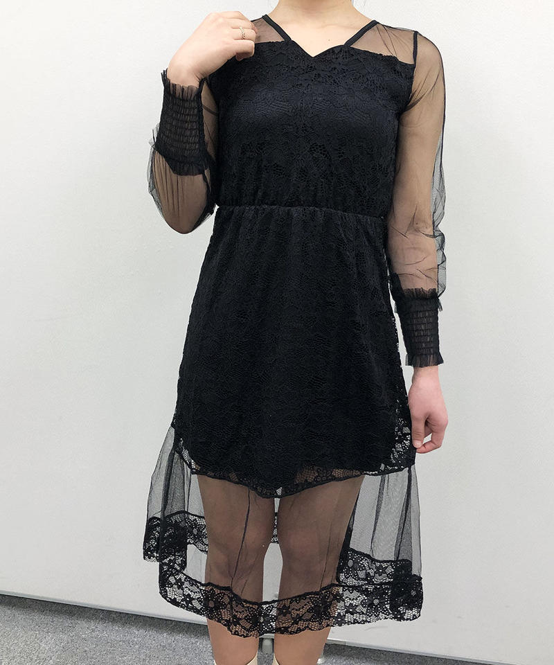 チュール レースワンピース ３色展開 Spps