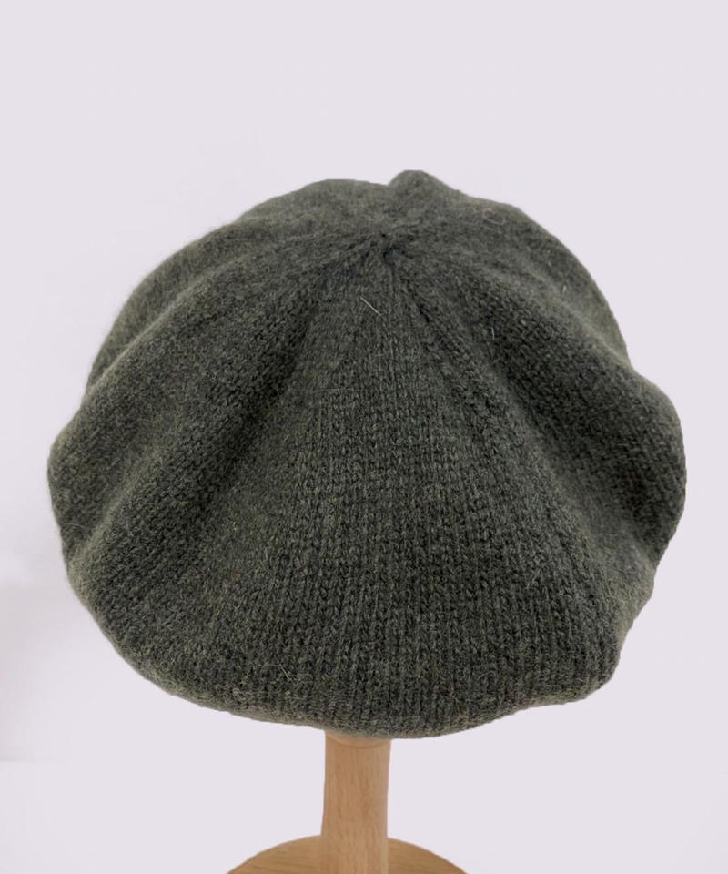 ファーポンポン付きニットベレー Caniche Shop