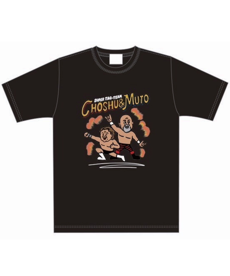 長州力 武藤敬司 Super Team Tシャツ 黒 Keiji Muto Of