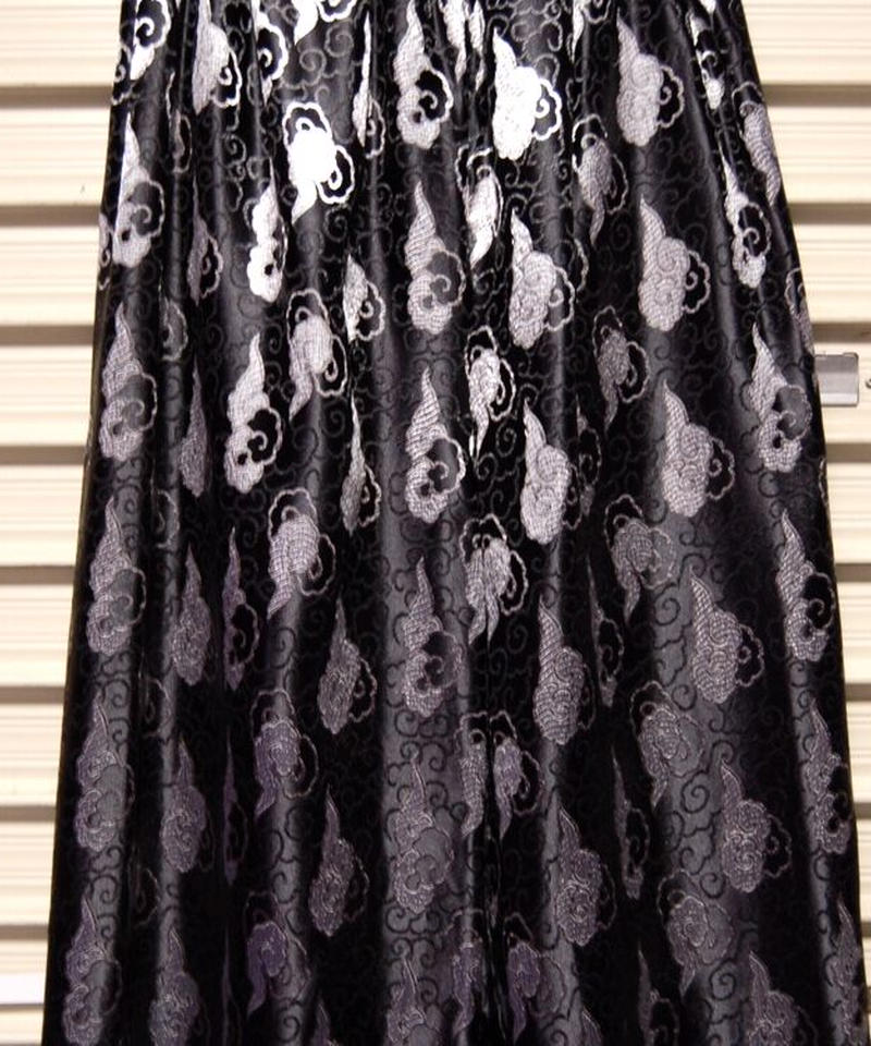 筋斗雲 和柄ワイドパンツ ブラック シルバー Swivel Slum Dive 筋斗雲 和柄ワイドパンツ ブラック シルバー Swivel Slum Dive