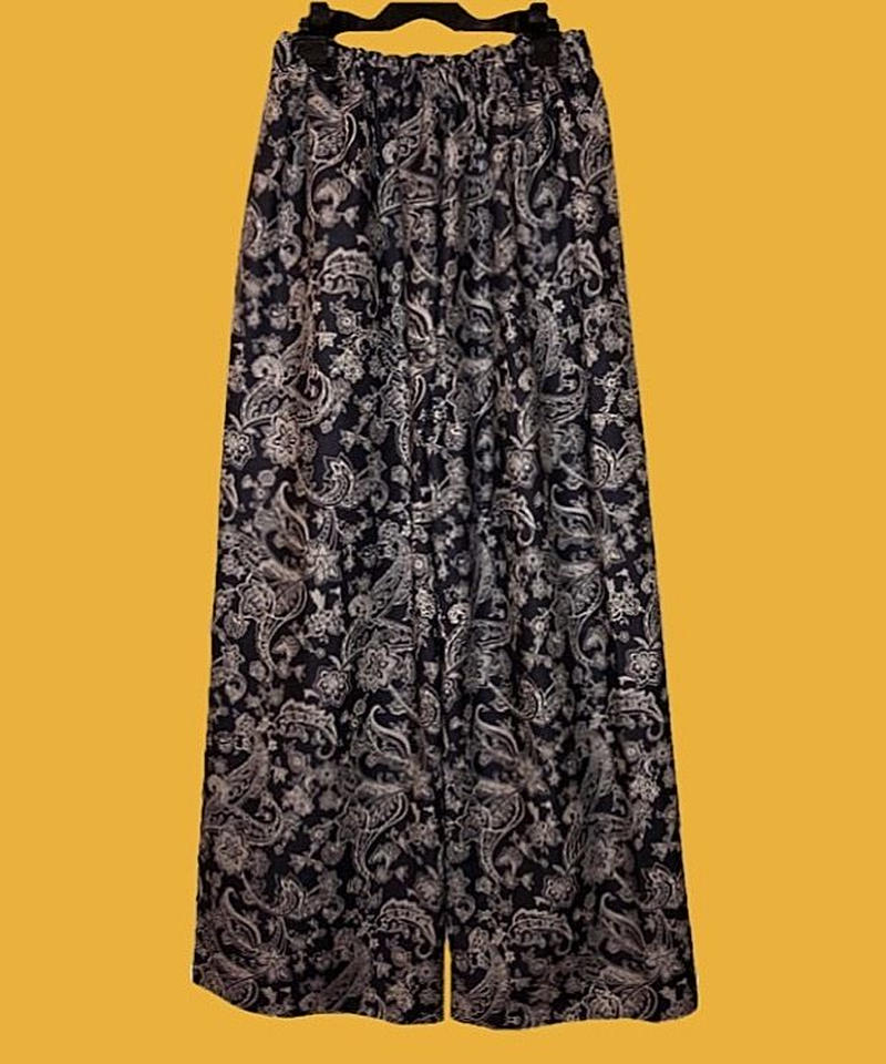 ペイズリー柄 ワイドパンツ Navy Swivel Slum Dive