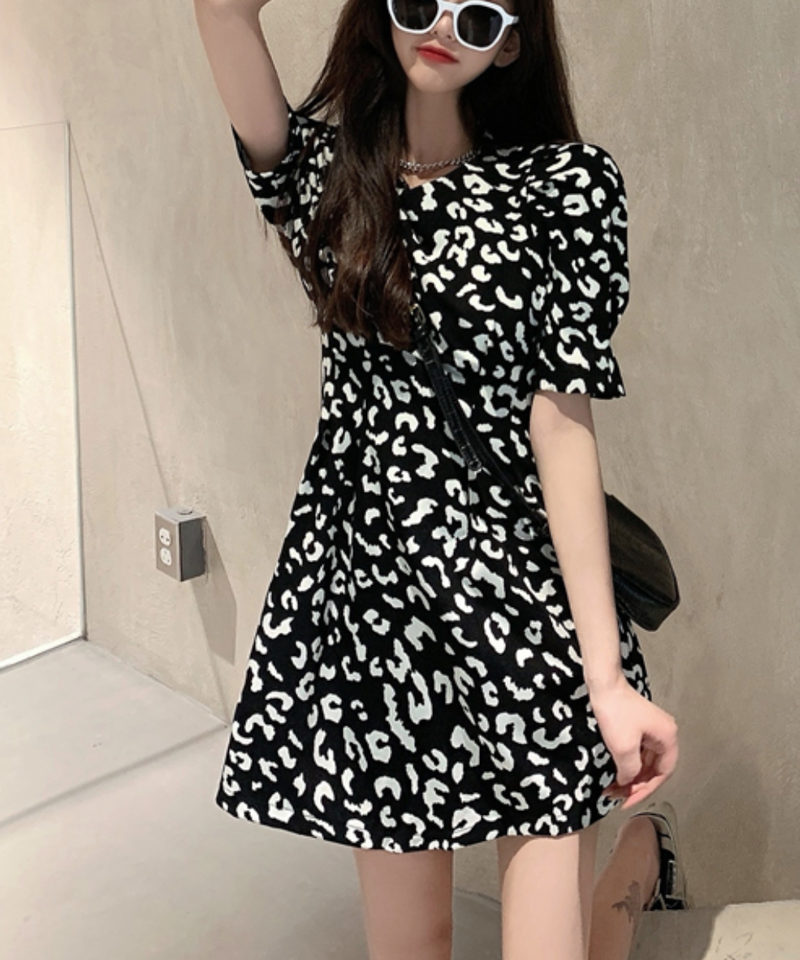 Suger着用 ウエストマークレオパードミニワンピース 707 Luce Popo
