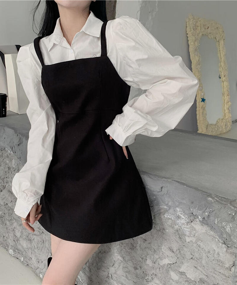 パフスリーブシャツ キャミワンピース2 Piece Set 711 Luce Popo