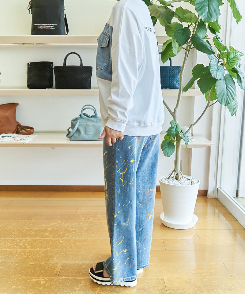 ミカーレミカーレ デニム素材 カットソープルオーバー サイズ フリー Mdf108tae