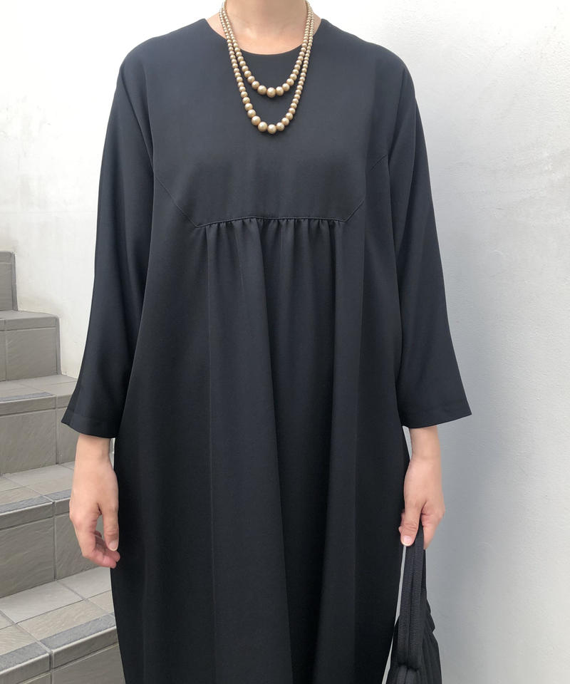 再入荷 黒ギャバワンピース High Quality Gabardine No 413
