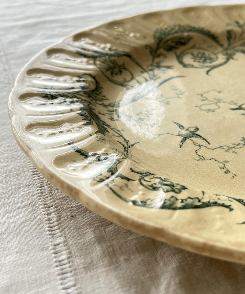 新作グッ フランスアンティーク ジアン ディナープレート rauquen.cl