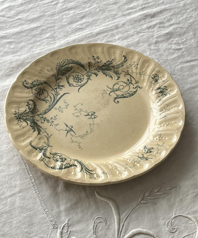 新作グッ フランスアンティーク ジアン ディナープレート rauquen.cl