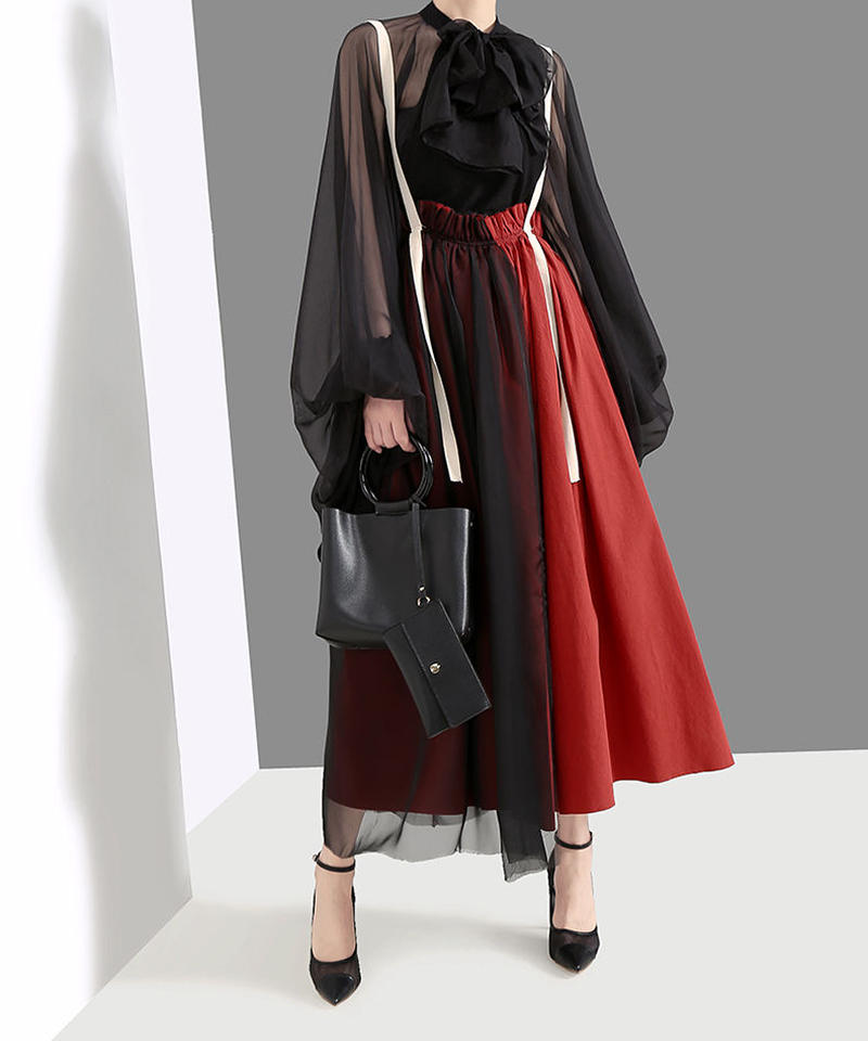 レイヤードシフォンロングスカート S 035 Londa