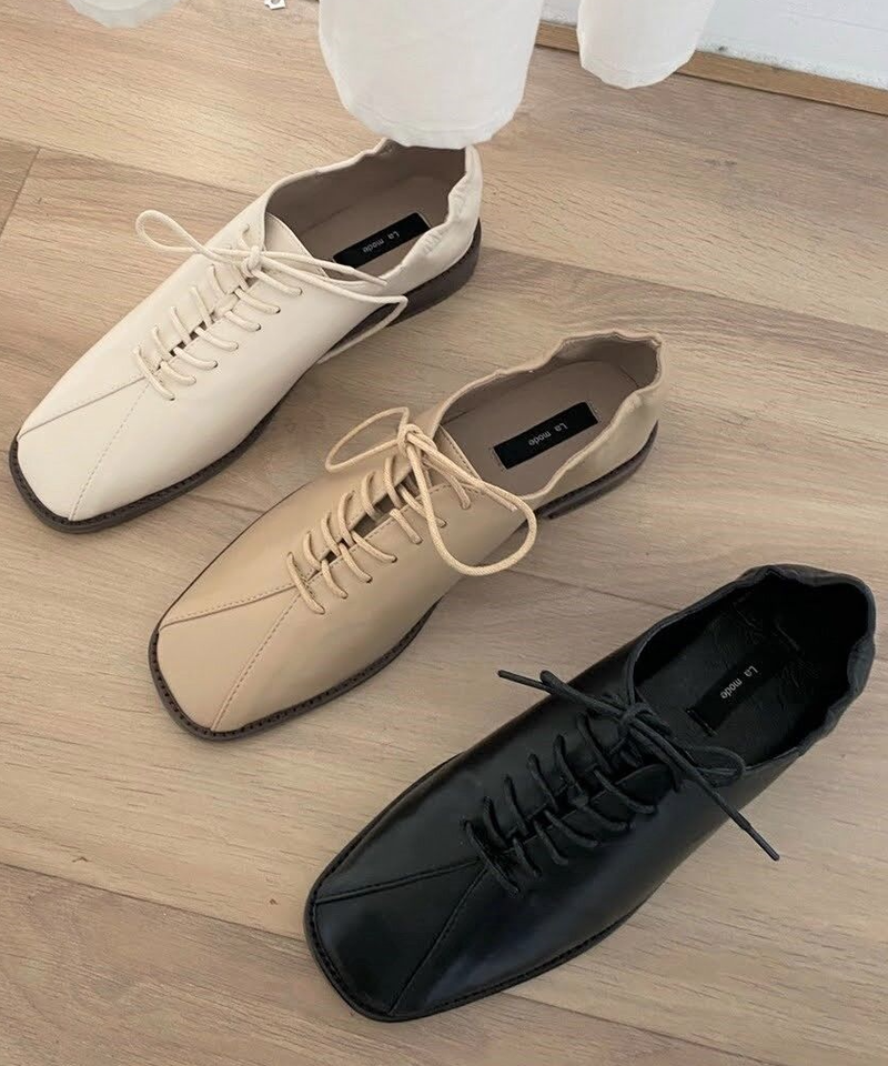 ソフトレースアップシューズ 1 05 16 Tukn トゥクン 履きやすいフラット