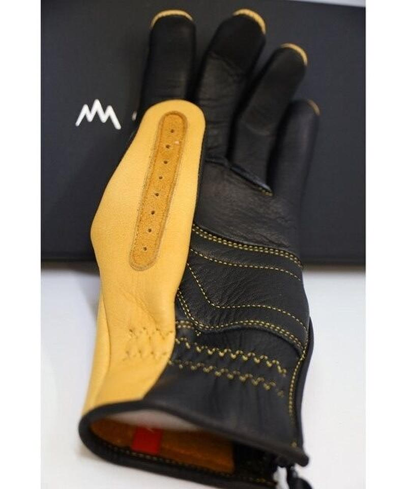 キャメル 黒 鹿革バイクグローブ 愛車のある暮らし