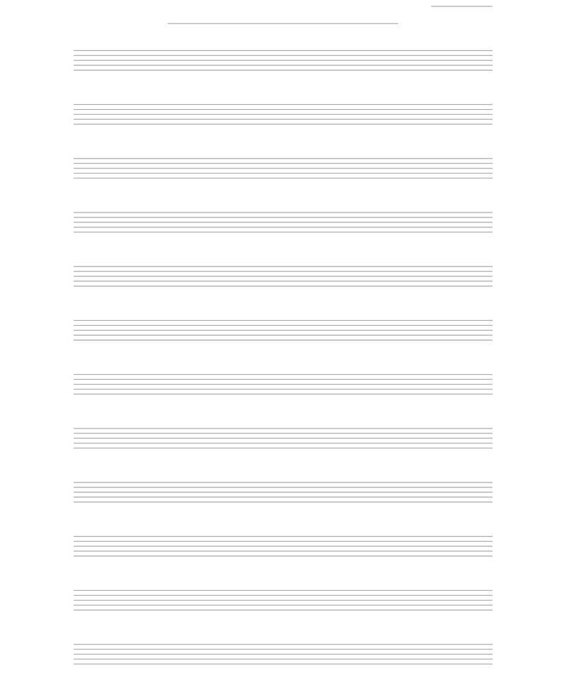 五線紙 12段 Bass Score