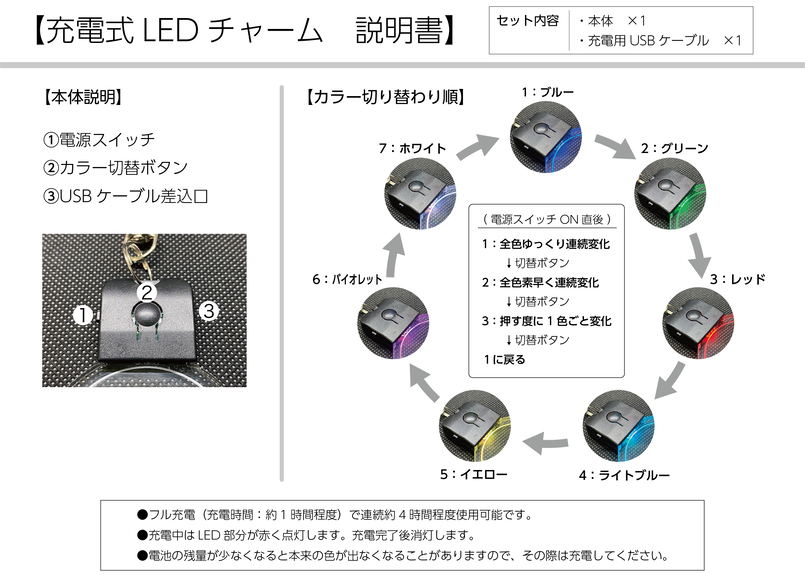 充電式LEDアクリルチャーム：インクくん  AFFIX online-store