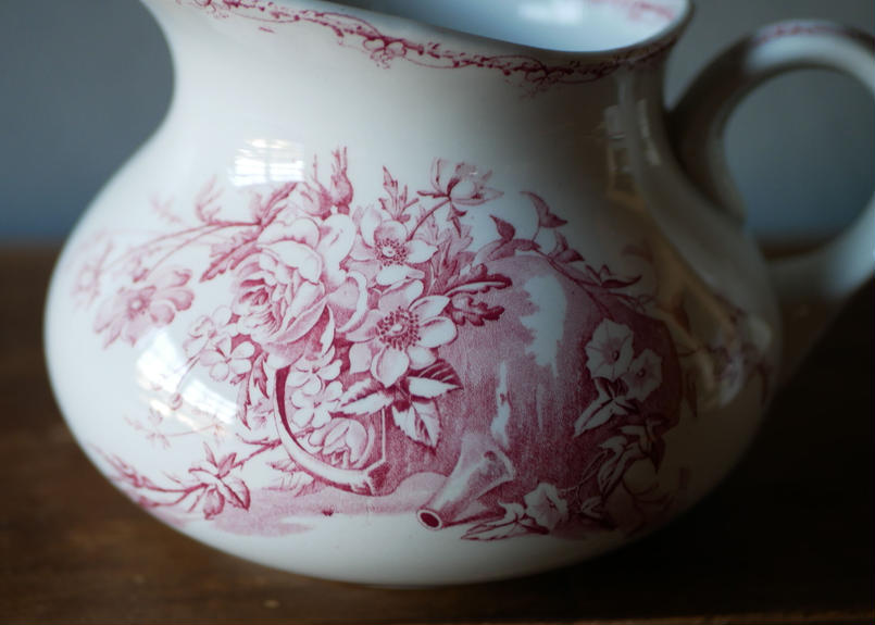 32%割引オレンジ系【美品】 【美品】フランス Lunéville窯 KG BEGONIA 【希望者のみラッピング無料】 【美品】フランス ピッチャー マロン BEGONIA KG Lunéville窯 食器