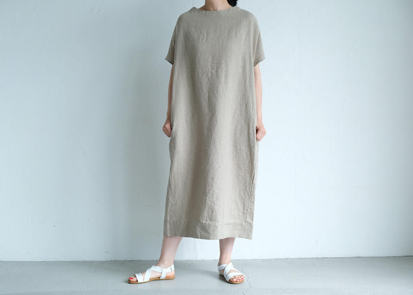 Grin 40リネンサックワンピース キナリ Aura