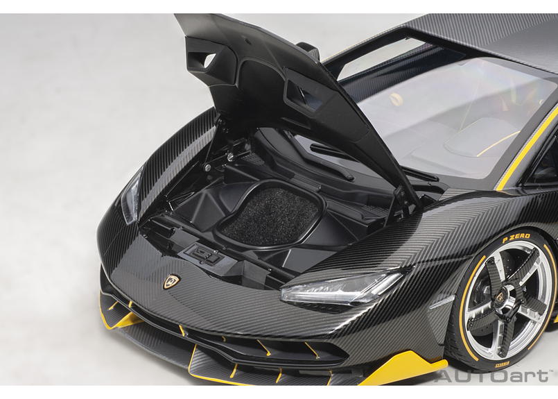 割引クーポン対象品 オートアート 1 18 ランボルギーニ チェンテナリオ カーボン ブラック イエローアクセント 爆安セール Keedsflix Com