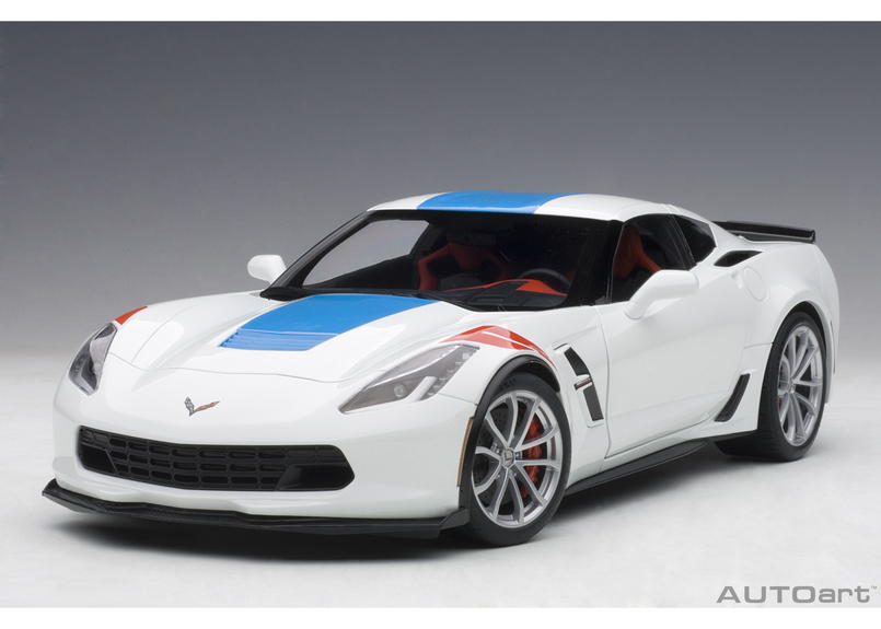 Autoart 1 18 シボレー コルベット C7 グランスポーツ ホワイト ブルー