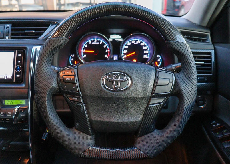 Brash Grx130系 マークx ハンドル カーボン ステアリング Markx 純正交