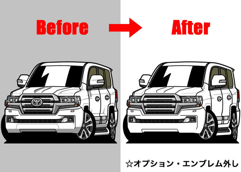 オプション エンブレム外し Garage