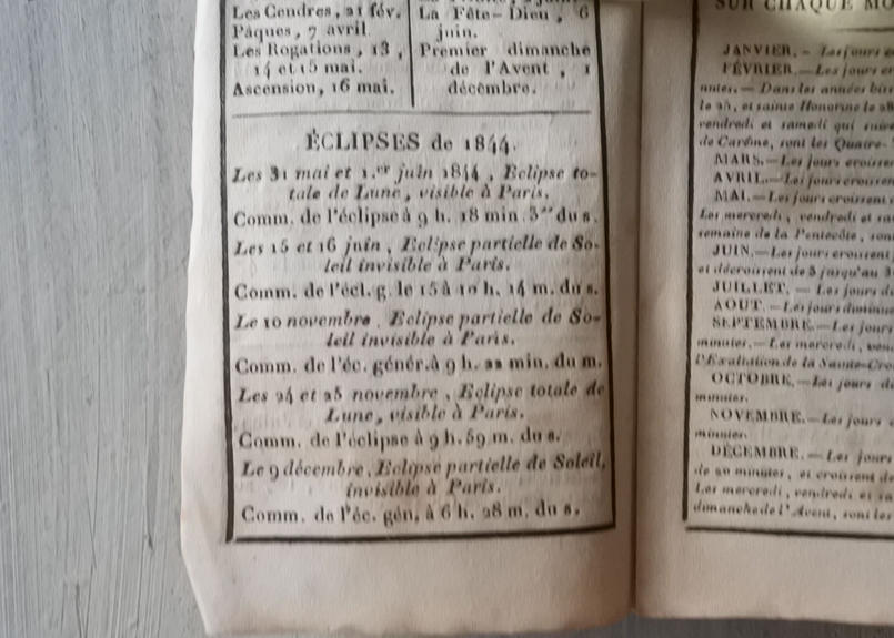 19世紀 ミニチュア本 年鑑 オレンジ 1844年 dec 016 Greni