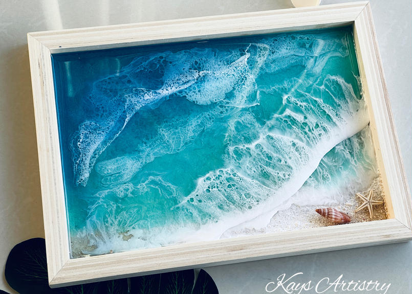 レジンアート【波のキャンパス】 海アート ミニキャンバス B5 | Resin Art Sho... レジンアート【波のキャンパス】 海アート ミニキャンバス B5 | Resin Art Sho...