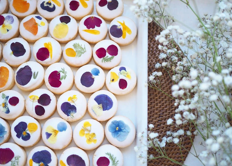お花のアイシングクッキー 小個 米粉sweets Kinun