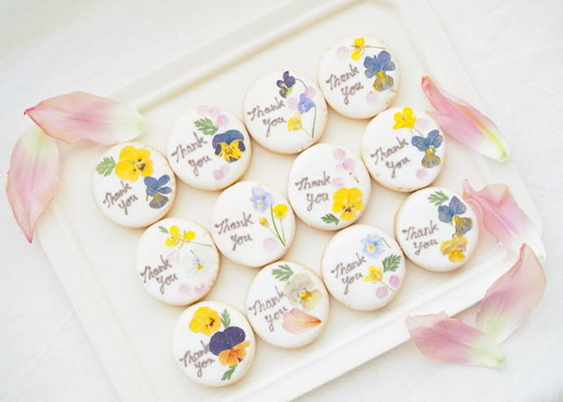 メッセージ入りお花のアイシングクッキー 10枚 米粉sweets Kinun