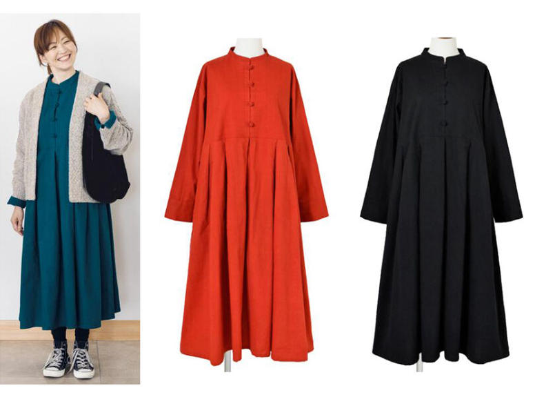 チャイナボタンワンピース Vent Mer Femme