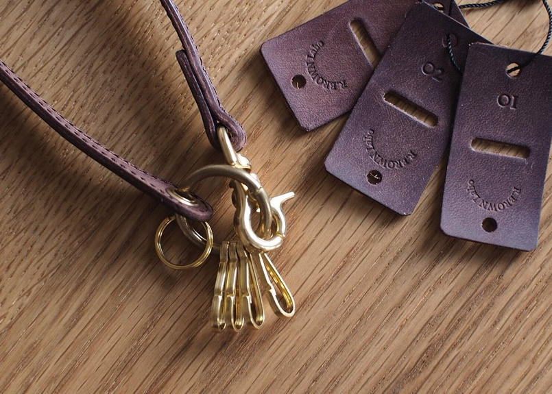 R Brown Labo キーホルダー グレー ブラウン ブラック 交点 R Brown Labo キーホルダー グレー ブラウン ブラック 交点