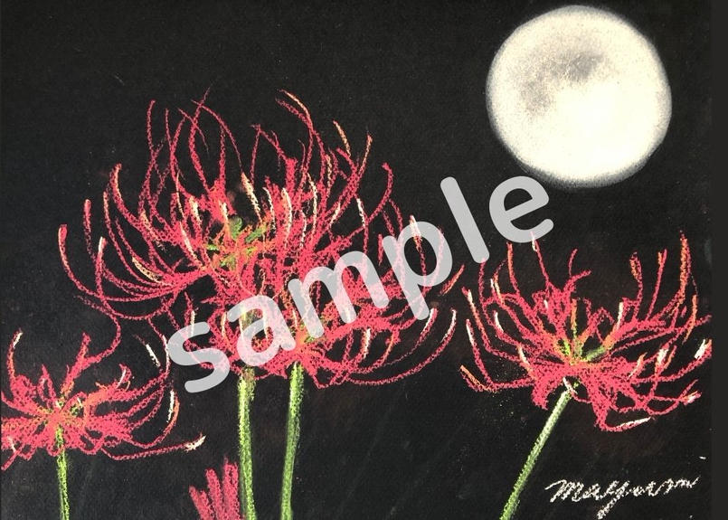 No 18 Zoom背景に使える手書きパステル 彼岸花 パステル画家kinoの店 アネモネ